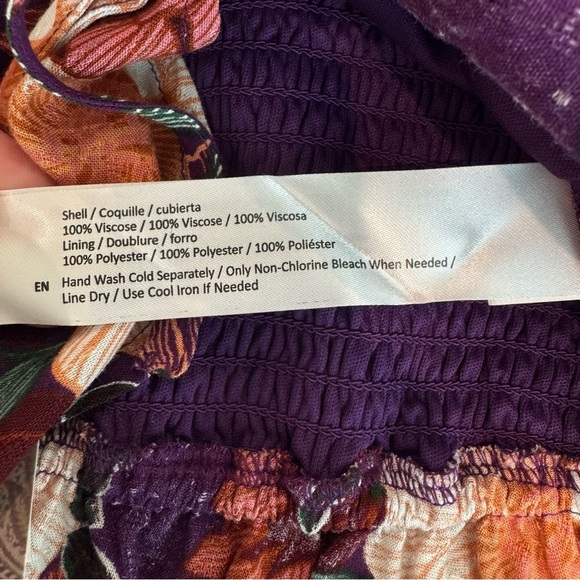 Floral Crop Top- Purple NWT Band Of Gypsies/Band of the Free SZ Medium - Picture 5 of 6